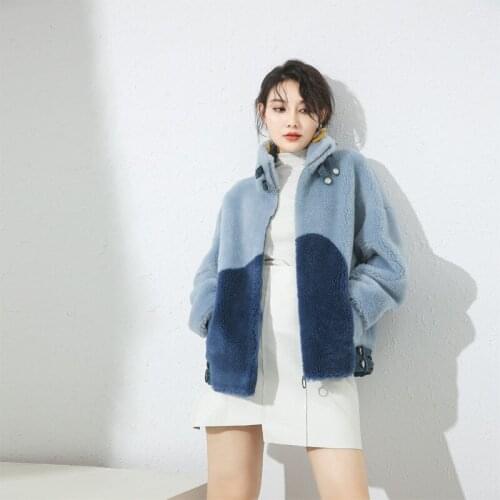 100% Sheep Shearing Coats Women Winter Warm Fur Outwear Overcoat 2020 New Long Real Fur Coat Female Jacket Abrigo Mujer 19015