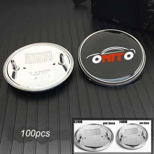 100pcs 74mm 82mm Car Front Bonnet Stickers Auto Trunk Emblem Caps For M X1 X2 X3 X4 X5 X6 1 2 3 4 5 6 7 series Car Logo