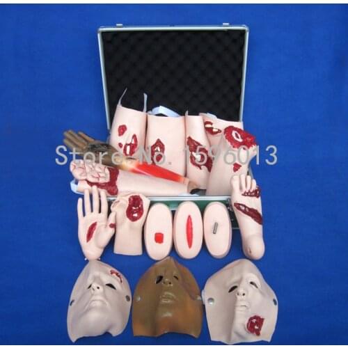 16 Pieces Trauma Evaluation Casualty model,Wound Nursing Simulation Kit