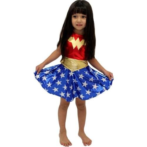 2020 SuperHero Girls TuTu Dress Hot Halloween Costume (3-9Years) Diana Party Dress