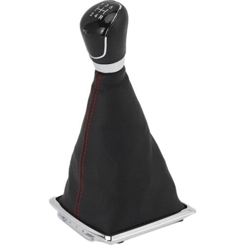 5 Speed Gear Stick Shift Knob&Dust Boot Cover for Ford Focus MK2 2005-2012