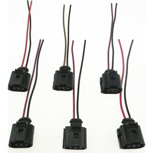 6 Pcs of 1J0973722A Automatic Induction Wiring Harness Plugs For A4 A5 A6 A8 Q2 Q3 Q5 Q7 Q8 Magotan Tiguan Golf CC Car Electron
