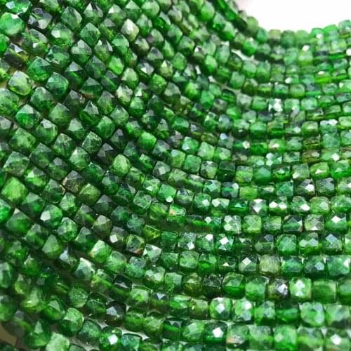 Apatite green/BLUE square faceted 4-5mm for DIY jewelry making loose beads FPPJ wholesale nature gemstone