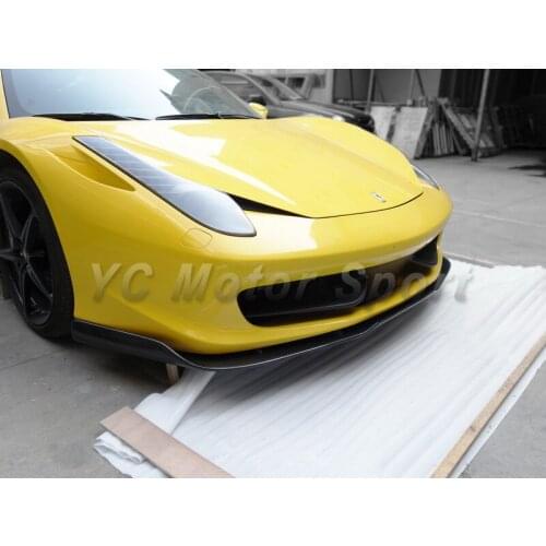 Car Accessories Carbon Fiber AV Style Front Lip Fit For 2010-2014 F458 Italia Spider Front Bumper Lip Splitter