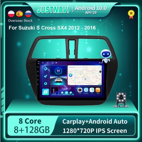 OKNAVI DSP Android 10.0 Car Radio Player For Suzuki S Cross SX4 Navigator GPS WIFI Carplay Stereo Auto 6G 128G Steering Wheel 9"