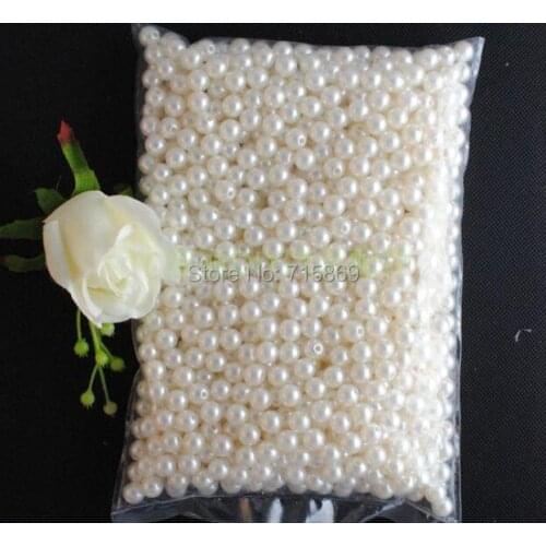 Free Ship 1000pcs 10mm Cream White Glass Pearls High Quality Glass Pearls Beads