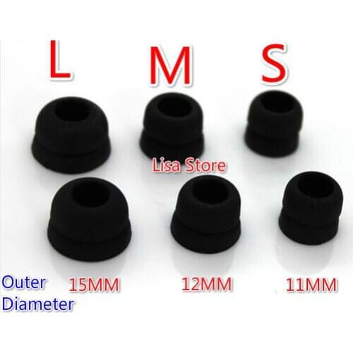 Free Ship 500pcs/ 250 pairs S M L Silicone In-Ear Earphone Headset Earbud Ear Buds Tips Earbuds Eartips Earplug for CX500