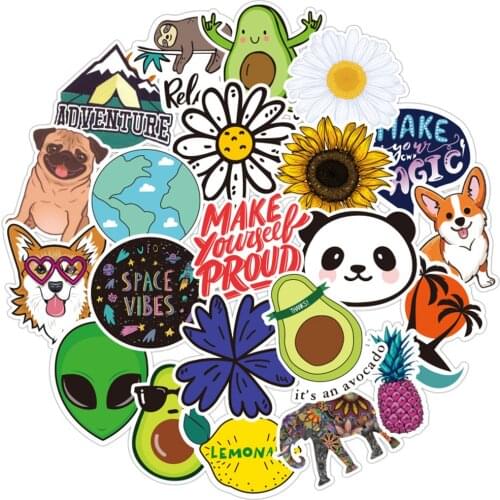 10/30/50PCS Pink Girl Art Trolley Case Sticker Cute Waterproof Personality Guitar Skateboard Car Graffiti Sticker Wholesale