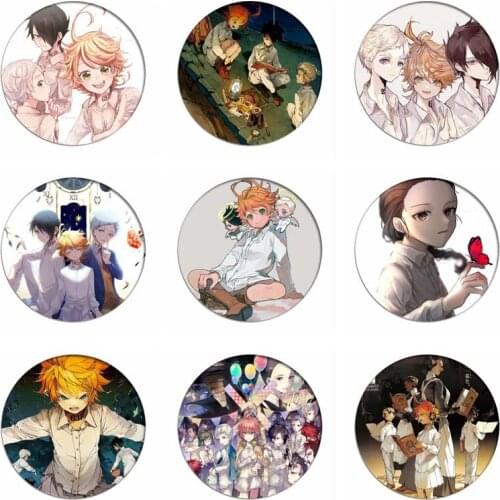 COSTAR New The Promised Neverland Emma Cosplay Badges Norman Brooch Ray Icon Collection Bag Breastpin for Backpacks Clothing