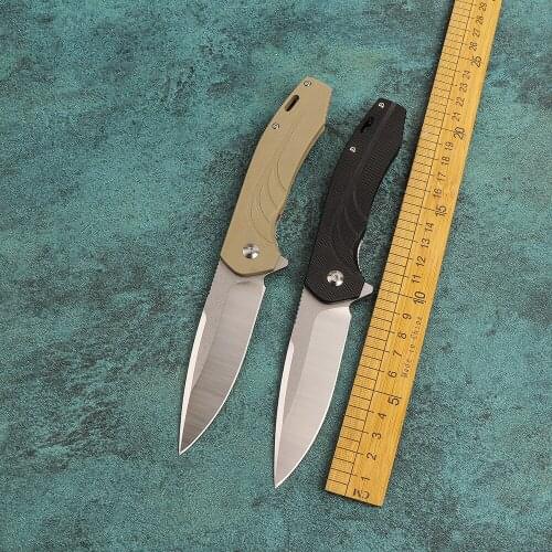 D2 steel camping hunting folding knife outdoor survival knife high quality sharp fruit knife EDC carry folding knife