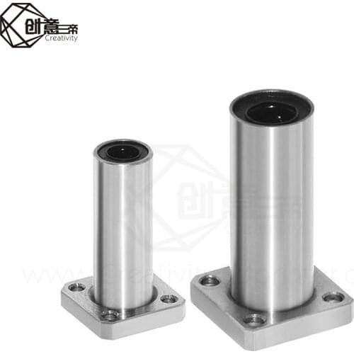 3D printer parts LMK6LUU/LMK8LUU/LMK10LUU/LMK12LUU long type Rectangular Flange Linear Bearing CNC Linear Bush