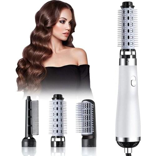 Hair Dryer Brush 5 in 1 Newest Hair Dryer and Volumizer Set with Interchangeable Brush Head for Rotate Straightening, Curle Comb