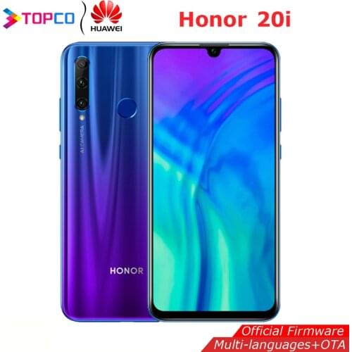Honor 20i Original Kirin 710 Octa Core 6.21'' 4 Cameras 3400 mAh 6GB RAM 64GB ROM Face ID FingerPrint