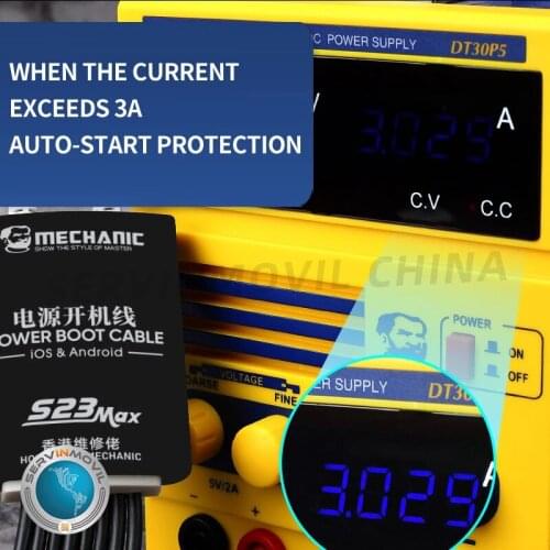 Mechanic Power Boot Cable Line S23 Max DC Power Supply Line for iPhone 5S -12pro max for Huawei Samsung Xiaomi vivo Android