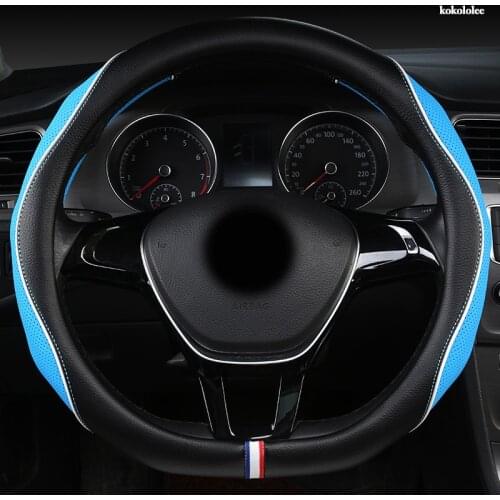 Kokololee Leather Car Steering Wheel Cover For Opel Astra J G Insignia Zafira a b Corsa d Mokka Vivaro Meriva