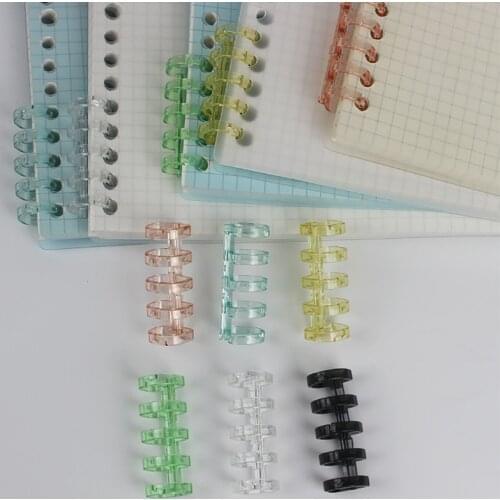 5-hole Binding Ring Quiet Book Section Binding Ring Porous Perforated Loose-leaf Paper Plastic Clip