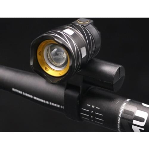 Bicycle Light Set T6 USB Rechargeable Battery Adjustable Zoom Bike Front Headlight With Taillight Cycling Accessories