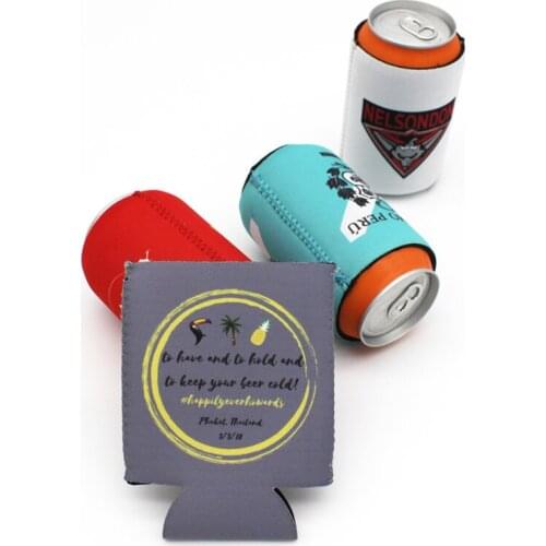 400 Pieces Custom Your Logo Neoprene Can Cooler Wedding Stubby Holders Beer Covers For Cans Insulated Bolsa Termica Cerveja
