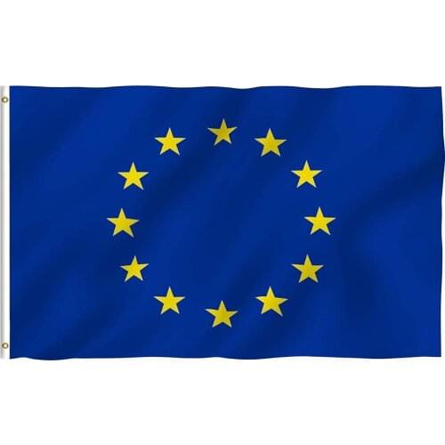 BANDERA CALIDAD NACIONAL DE la Unión Europea 150x90cm - Tela De Alta calidad Envió Gratis