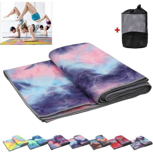 Non Slip Yoga Towel Microfiber Sweat Absorbent & Quick Dry Mat Towel - Ideal for Hot Yoga, Pilates and Workout, 72" x 24"