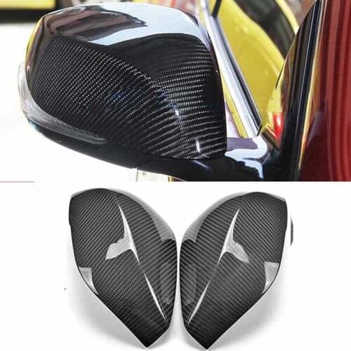 New Carbon Fiber Car Side Door View Mirrors Replacment Cover For Infiniti Q70L 2013-2015