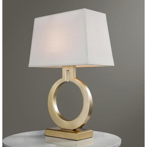 Modern Simple Table Lamp American Gold Iron Table Lamps For Living Room Bedroom Study Desk Decor Light E27 Nordic Bedside Lamp