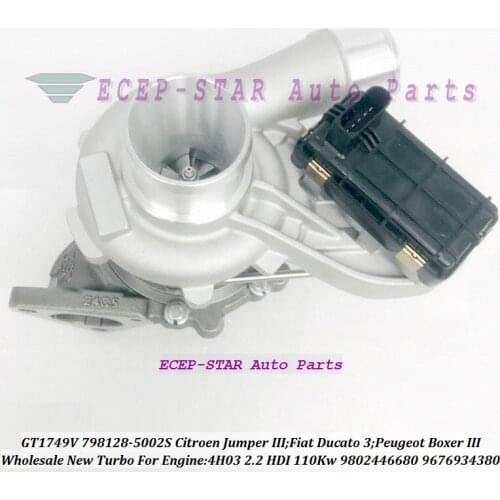 Turbocharger 798128 798128-5006S 798128-5004S 798128-0004 802446680 9676934380 CU3Q6K682BA U3Q6K682AB 4H03 2.2L 96Kw 81Kw 150HP
