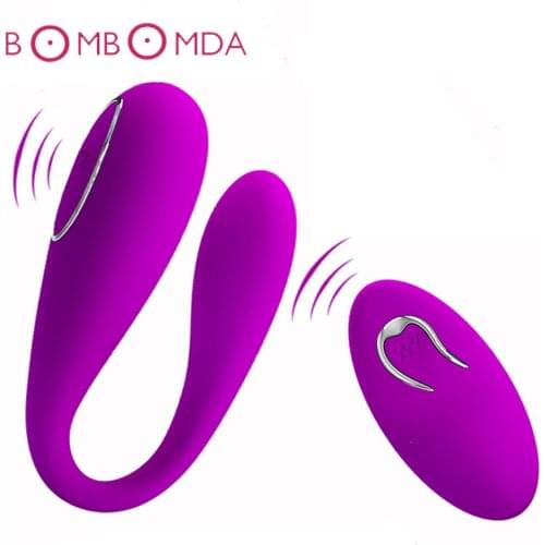 U Type Remote Control Vibrator For Women USB Rechargeable G-Spot Clitoris Stimulator Massage Vibrator Adult Sex Toys for Couple
