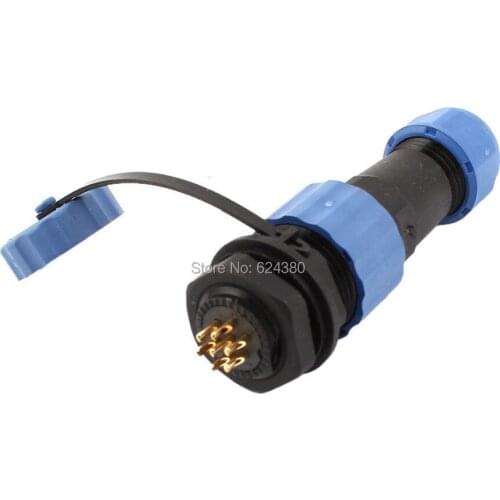 Waterproof Plastic Aviation Plug Socket SD16 16mm 7 Pin 7P Panel Mount Solder Connector IP68 Female Male Straight Discount