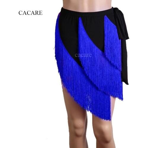 Latin Tango Skirt Dance Samba Salsa Dress D379 Irregular Hem with 3 Layers of Tassels 12 Choices Personalized Size is Supported