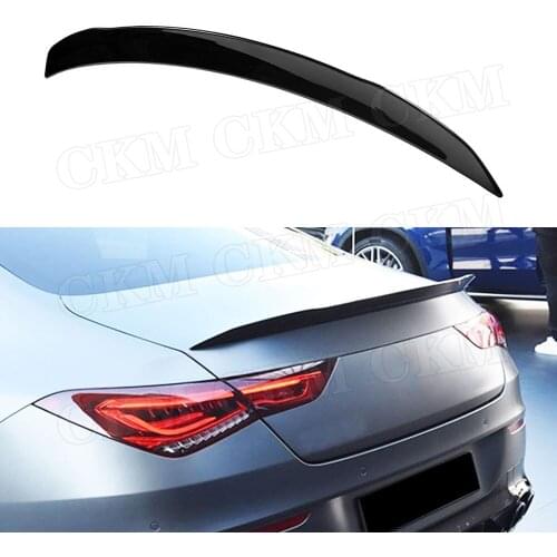 ABS Carbon Look Rear Trunk Lip Spoiler For Mercedes Benz W118 C118 CLA35 CLA180 CLA200 CLA250 CLA45 AMG Line 2019-2024