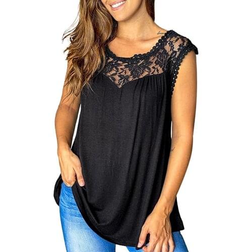 WomenS Fashion Lace Hollow Vest Round Neck Top Loose Fit Solid Color Embroidered Vest Casual Elegant Home Sleeveless Pullover