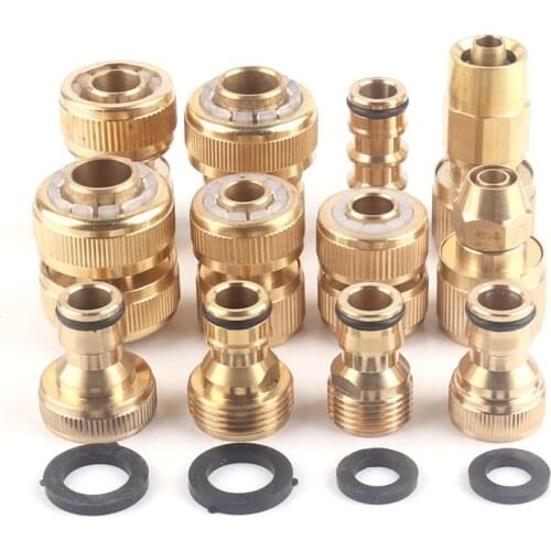 1pcs 1/2" 3/4"Garden Quick Connector Copper Thread Joint Irrigation Hose Fittings Watering Tube Accessories Water Pipe Adaptor