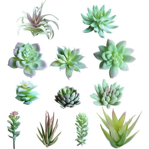 1Pc Artificial Flower Mini Succulent Plant Wedding Party Home Desk Bonsai Decor For Home Office Desktop Decoration