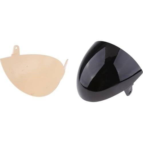 2pcs Universal Tail Rear Seat Cowl Cover Fairing Protector for Retro Cafe Racer - Black+Beige