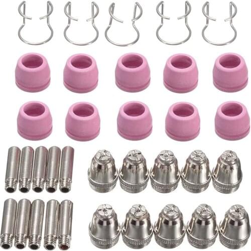 35Pcs Air Plasma Cutter Torch AG60 Contact Tips AG-60/SG55/WSD60 Consumable Accessories Kit