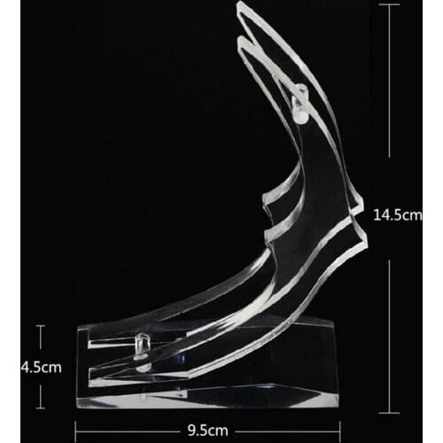 Only Stand 24k Rose Acrylic Stand Moon Shape Vase For Flower Display Acrylic Stander