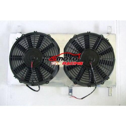 Aluminum Radiator Shroud Fans for 1998-2005 Gen2 Mazda Miata NB MX5 MX-5 1.6L 1.8L Turbo 16V I4 99 00 01 02 03 04