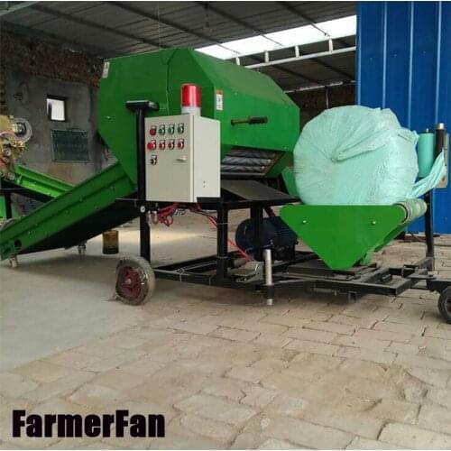 Factory sales agricultural silage automatic bundling and filming machine corn straw dry and wet dual-purpose baler