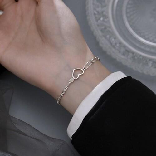 Cauliflower Gypsophila Heart Chain Charm Bracelet For Women New Trend Korean Fashion Hot Sale Femme Girlfriend Jewelry BOYULIGE