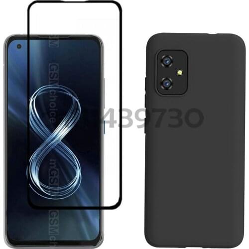 For ASUS Zenfone 8 ZS590KS Case For ASUS Zenfone 8Luxury Soft TPU Phone Case With Tempered glass For ASUS Zenfone 8 ZS590KS