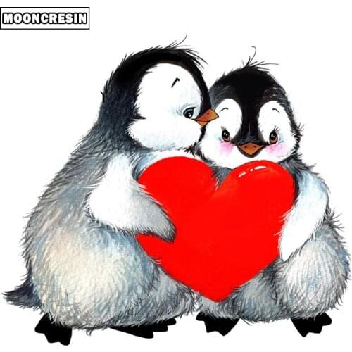 Diy Diamond Embroidery Love Penguins Home Decoration Gift Full Square Diamond Painting By Numbers Mosaic Picture Of Rhinestone