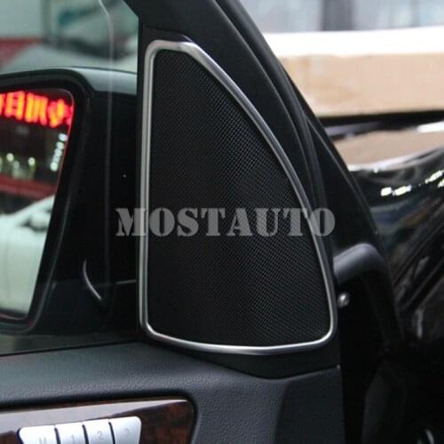 For Benz ML W166 2012-2015 GL X166 2013-2015 ABS Car Door Speaker Edge Cover 2pcs Car Accessories Interior Car Decor Car Trim
