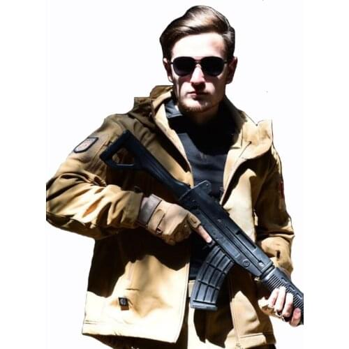 Hot Sale Softshell Tactical Men Outdoor Army Hunting Hiking Explore Clothes Military Waterproof Hooded Sport Jacket S-XXXL