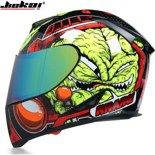 Cool Racing Helmet Racing Motocross Off Road Kask Casco Warm Winter Helmet Dual Lens Full Face Helmet Motorcycle Helmet