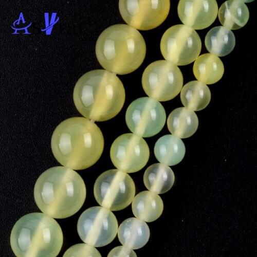 6mm-12mm Natural Round Prehnites Jades Stone Spacer Loose Beads for Needlework Jewelry Making Womens Bracelets Accessories 15"