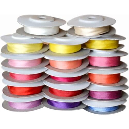 Warm Colors,13 mm 1/2'' Wide 100% Pure Mulberry Silk Ribbons for Embroidery Handcrafts Double Faced Thin Taffeta Silk Trim Lace