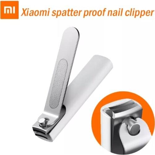 Original Xiaomi Mijia Stainless Steel Nail Clipper With Anti splash cover Trimmer Pedicure Care Nail Clippers Professional File