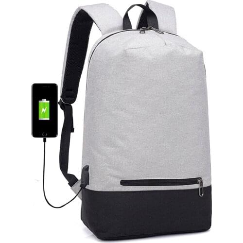 3PCS / LOT Mens USB Backpack Business Casual Large Capacity Waterproof Laptop Shoulder Bag Backpack Student Schoolbag Daypack