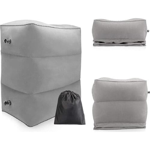 PVC Inflatable Travel Pillow Foot Rest Pillow Kids Airplane Sleep Bed Car Height Adjustable Adult Flight Sleeping Resting Pillow